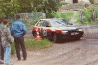 163. Dariusz Marciniak i Mariusz Sobczak - Mazda 323 Turbo 4wd.   (To zdjęcie w pełnej rozdzielczości możesz kupić na www.kwa-kwa.pl )