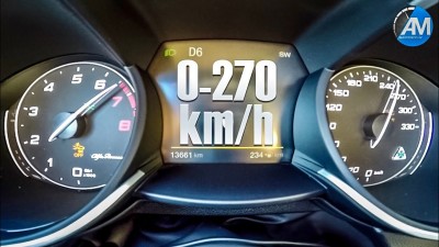 Stelvio Quadrifoglio (510hp) - 0-270 km/h acceleration