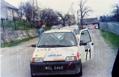 75. Artur Orlikowski i Jacek Kossakowski - Fiat Cinquecento.   (To zdjęcie w pełnej rozdzielczości możesz kupić na www.kwa-kwa.pl )