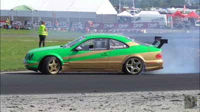 Mercedes CLK W208 5.0 AMG 540KM 737Nm Przybylski Driftingowe Mistrzostwa Polski DMP Słomczyn r5
