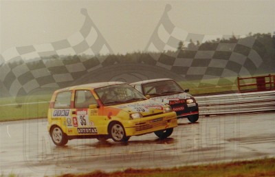 13. Nr.35.Marek Oczkowski, nr.1.Wojciech Cołoszyński - Fiaty Cinquecento Sporting.   (To zdjęcie w pełnej rozdzielczości możesz kupić na www.kwa-kwa.pl )