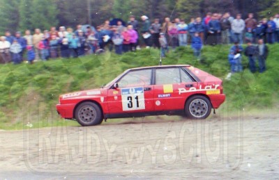 28. Robert Zaremba i Wiesław Stróż - Lancia Delta Integrale.   (To zdjęcie w pełnej rozdzielczości możesz kupić na www.kwa-kwa.pl )