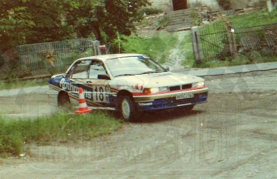 128. Wiesław Stec i Maciej Maciejewski - Mitsubishi Galant VR4.   (To zdjęcie w pełnej rozdzielczości możesz kupić na www.kwa-kwa.pl )