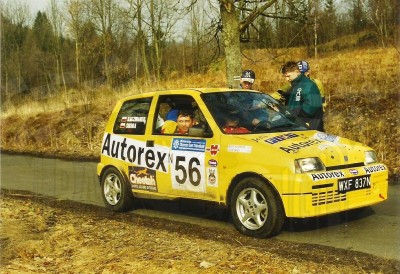 81. Jacek Sikora i Marek Kaczmarek - Fiat Cinquecento Sporting.   (To zdjęcie w pełnej rozdzielczości możesz kupić na www.kwa-kwa.pl )