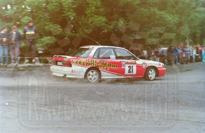 50. Wiesław Stec i Maciej Maciejewski - mitsubishi Galant VR4.   (To zdjęcie w pełnej rozdzielczości możesz kupić na www.kwa-kwa.pl )