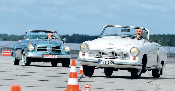 Wartburg Sport kontra Borgward Isabella Cabrio - wyprzedzić bez doganiania